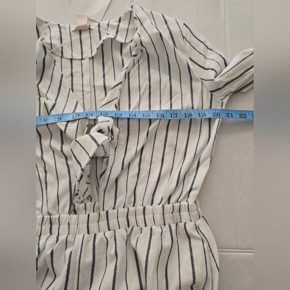 NWT H&M Cut Out Striped Romper In White And Black Size 12 - Picture 8 of 12